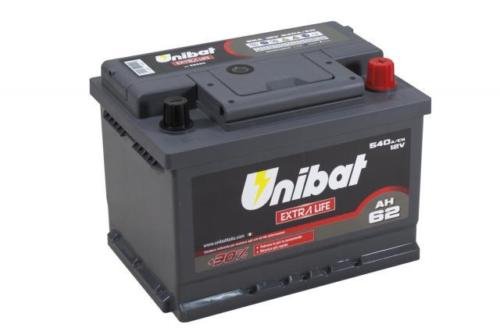 Batería Unibat "extralife" 62 AH 540 EN
