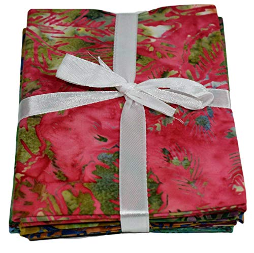 Batik - Paquetes de tela de algodón 100% con impresión de tela de algodón, 5 unidades FQ, (18 x 22 pulgadas) BS-FAH-FPJ-0175