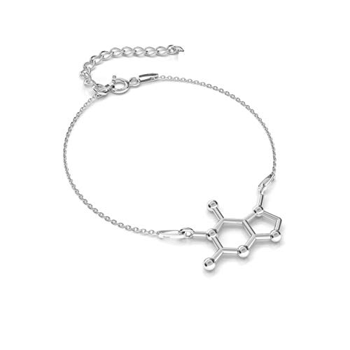 *Beforya Paris* Pulsera "Schokolade" * Formulación química * Pulsera de plata 925 – Maravillosa pulsera regalo con caja de regalo PIN/75