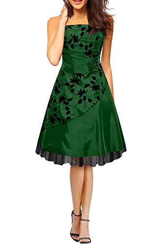 BlackButterfly ‘SIA' Vestido De Gala De Satén Essence (Verde Oscuro, ES 36 - XS)