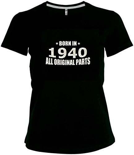 BlingelingShirts - Camiseta para mujer (79 cumpleaños, año 1940, 1940) plateado brillante. 44-46