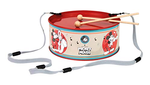 Bolz Maus Enjoyyourcamera-Tambor de Chapa (diámetro: 20 cm, 2 mazas, Instrumento Musical para niños a Partir de 3 años), diseño de Mickey Mouse, Color carbón, (SIMM Spielwaren GmbH 52635)