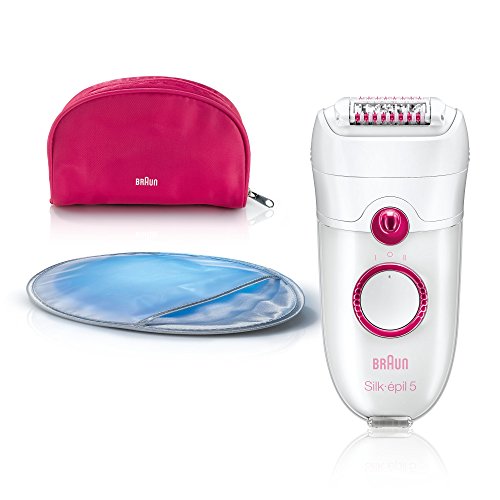 Braun Silk-épil 5 5185 Young Beauty Legs - Depiladora (Epilator) Crimson, Color blanco