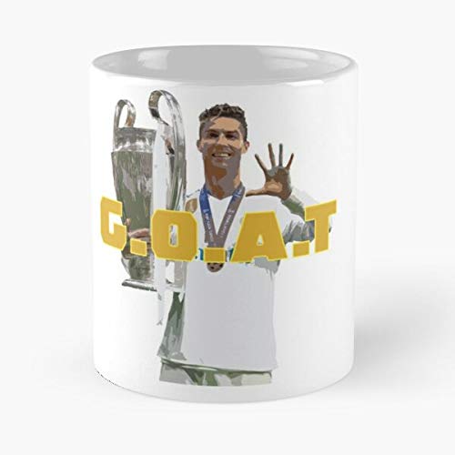 C Ronaldo - Goat Classic Mug -11 Oz Coffee Funny Sophisticated Design Great Gifts White-situen.