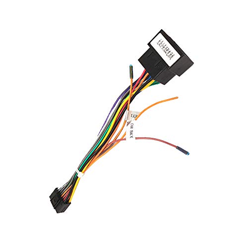 Cable Adaptador de 16 Pines a ISO para Android Radio de Coche, Enchufe Estándar ISO con Líneas de Control del Volante y Línea de Control Inverso Cable Adaptador de 16 Pines a ISO para Android Radio de Coche, Enchufe Estándar ISO con Líneas de Control del Volante y Línea de Control Inverso
