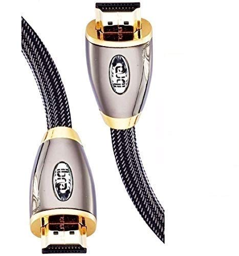 Cable de HDMI 1M - Ultra HD 4K@60Hz HDMI v2.0b | Alta Velocidad con Ethernet 18Gbps | Full HD 1080p / 4K Ultra HD 2160p / 3D / UHD/HDCP ARC y CEC - IBRA Pro Gold Cable de HDMI 1M - Ultra HD 4K@60Hz HDMI v2.0b | Alta Velocidad con Ethernet 18Gbps | Full HD 1080p / 4K Ultra HD 2160p / 3D / UHD/HDCP ARC y CEC - IBRA Pro Gold