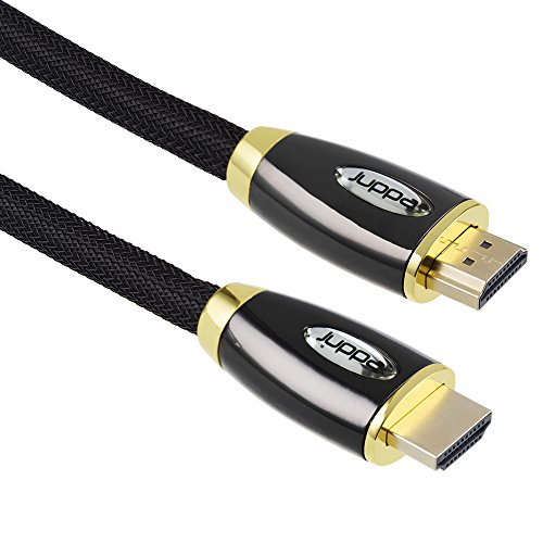 Cables de HDMI a HDMI Master, de Juppa. Extremo, pro, pro-dorado, pro-negro (meters 1 meters), color negro