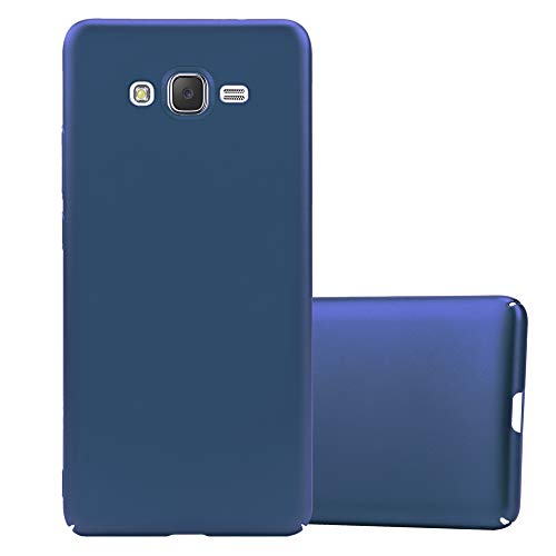 Cadorabo Funda para Samsung Galaxy J7 2015 en Metal Azul - Cubierta Protección de Plástico Duro Super Delgada e Inflexible con Antichoque - Case Cover Carcasa Protectora Ligera