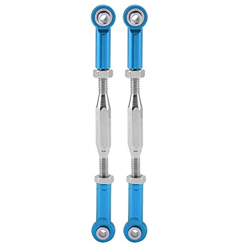 Cami¨®n RC Varillas de Direccion, 2 Pcs Aleaci¨®n de Aluminio Steering Linkage Rods para Traxxas Slash 1/10 Escala Control Remoto RC Truck Accesorios de Repuesto(Azul)