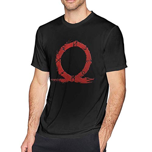 Camiseta Hombre God-of War 4 Camiseta de Manga Corta para Hombre Camiseta Deportiva Verano