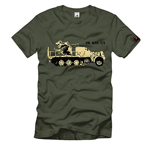 Camiseta para moto Sd Kfz 7 especial de vehículos semicadenas para tractores verde oliva XXXL