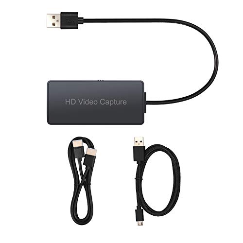 Camway Tarjeta de Captura de Video USB 2.0 HDMI 4 K HDMI a USB 2.0 Live Video Capture caja de Grabación de Vídeo Compatible con Windows 7 10 Linux Mac OS Youtube OBS Twitch para PS3 PS4 Xbox Wii U