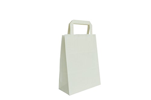 Cartas dozio – Shopper de estraza Color Blanco, tirador plana, F. to CM 27 + 12 x 37, CF 25 unidades