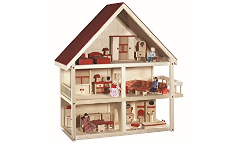 Casa de muñecas roba, villa de muñecas con muebles y muñecas, juguete para niñas en madera naturalroba. Casa de muñecas roba, villa de muñecas con muebles y muñecas, juguete para niñas en madera naturalroba.