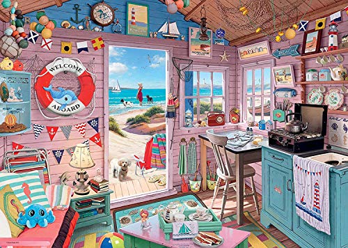 CELLYONE Rompecabezas para Adultos 1000 Piece Puzzle Rompecabezas de impresión de Alta definición Beach Hut(70x50cm) Brain Challenge Puzzle Juguetes educativos Regalo para niños y niñas