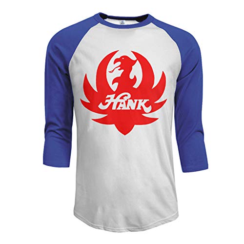 Charity Packer Camiseta con Logo de Hank Williams Jr, Camisas Casuales de Manga Media para Hombre, Camisetas Frescas, Camisetas Sueltas de algodón, Azul Medio