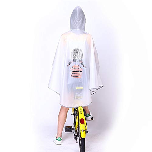 Chubasquero para hombre y mujer, con capucha, resistente al viento, para la lluvia, para la movilidad, para ciclomotor, talla única