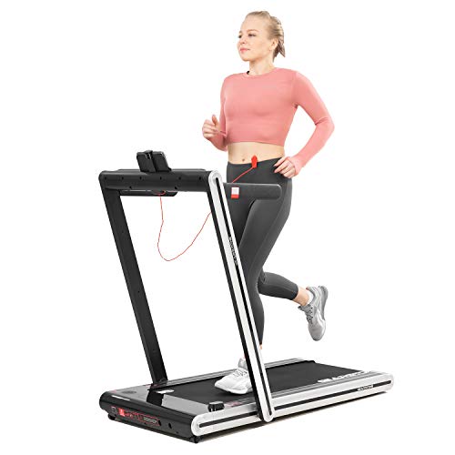 Cinta de Correr Plegable 2 en 1, 2HP Potente Motor, 1-15 km/h con 2 Modos Deportivos Preestablecidos, Pantalla Dual&Táctil/Control Remoto, Cinta de Correr con Bluetooth Ideal para Hogar y Oficina Cinta de Correr Plegable 2 en 1, 2HP Potente Motor, 1-15 km/h con 2 Modos Deportivos Preestablecidos, Pantalla Dual&Táctil/Control Remoto, Cinta de Correr con Bluetooth Ideal para Hogar y Oficina