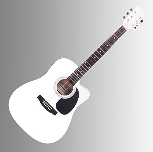 Classic Cantabile WS-10WH guitarra acustica (estilo oeste) blanco con fonocaptor