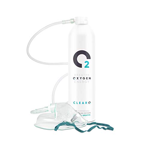 ClearO2 botella de oxigeno - 15 litros de oxígeno puro - incluyendo máscara de oxígeno