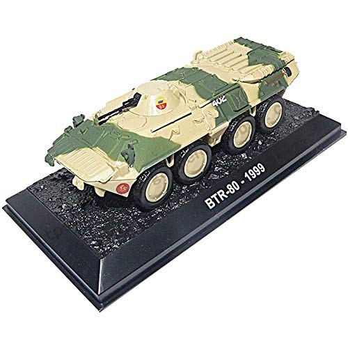 CMO Maqueta Tanque de Guerra, Transporte blindado de Personal BTR-80 Rusia Metal Militares Escala 1/72, Juguetes y Regalos para Niños, 4,1 X 1,5 Pulgadas