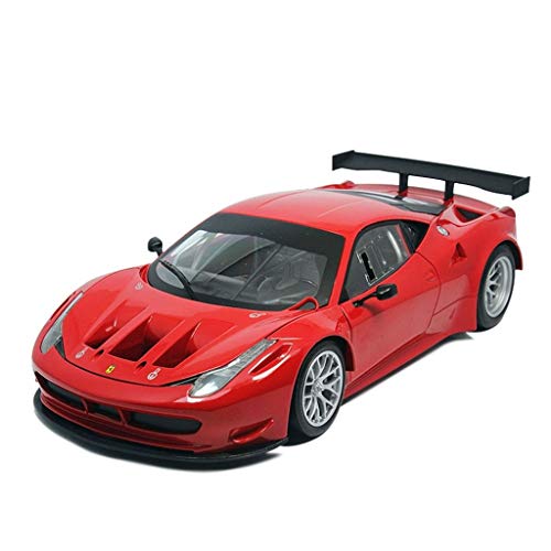Coches del 1:18 de fundición a presión Modelo de Coche/Compatible con Ferrari 458 Italia GT2 / aleación Modelo de Coche de Deportes de la decoración Modelo del Coche (Color : Red)