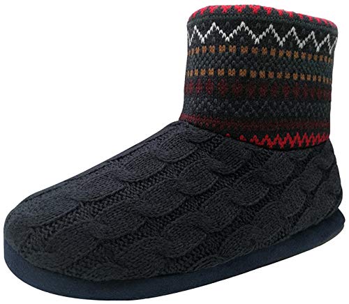 COFACE Zapatillas Interiores Antideslizantes Forradas de Piel sintética de Punto para Hombre Zapatillas de casa con Botines Boot House COFACE Zapatillas Interiores Antideslizantes Forradas de Piel sintética de Punto para Hombre Zapatillas de casa con Botines Boot House