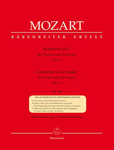 Concerto for Violin No.3 in G major K.216 (Violin & Piano)