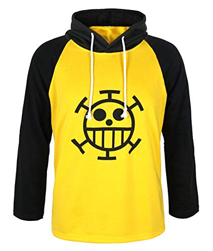 CoolChange Camiseta de Trafalgar Law con símbolo de Jolly Rogers del Equipaje de Piratas Sombrero de Paja de la Serie One Piece. Talla: XXL