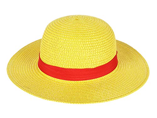 CoolChange Sombrero de Paja para niños de One P. de Monkey D. Ruffy, para Disfraz, Amarillo