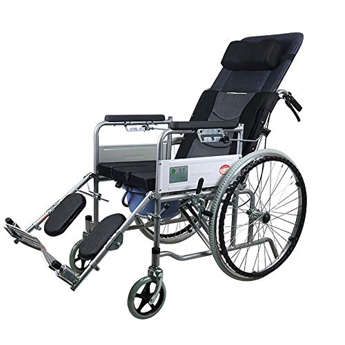 D-Q Autopropulsada plegable silla de ruedas con el frente y trasero Freno de mano Aseo conveniente for mayores, discapacitados, personas de movilidad reducida con silla de ruedas Usuarios Con segurida