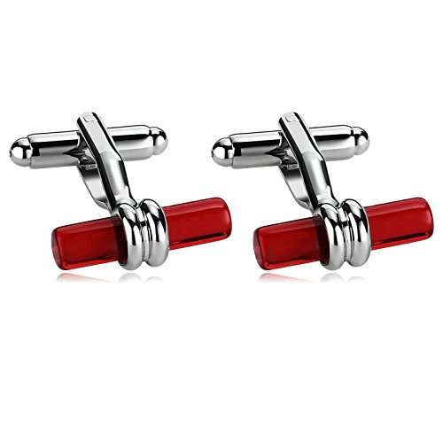 Daesar Gemelos de Acero Inoxidable Gemelos de Hombre Gemelos Camisa Gemelos Cilindro Gemelos Rojo Gemelos para Hombre Daesar Gemelos de Acero Inoxidable Gemelos de Hombre Gemelos Camisa Gemelos Cilindro Gemelos Rojo Gemelos para Hombre