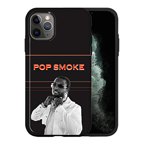 Desconocido iPhone 11 Pro Case, Pop Smoke Red Lines RAP010_4 Case For iPhone 11 Pro Protective Phone Cover, Rapper Singer Artist [Double-Layer, Hard PC + Silicone, Drop Tested]