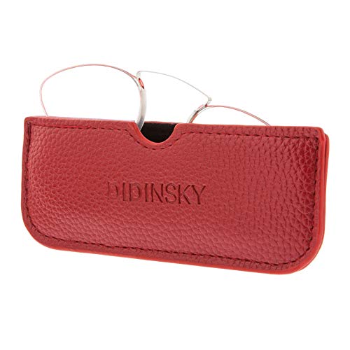 DIDINSKY Gafas de Lectura sin Patillas Graduadas Anti-bluelight para Hombre y Mujer. Anti-reflejantes y Anti Luz Azul Flexibles de Bolsillo. Red +2.0 – HERMITAGE BUTTERFLY