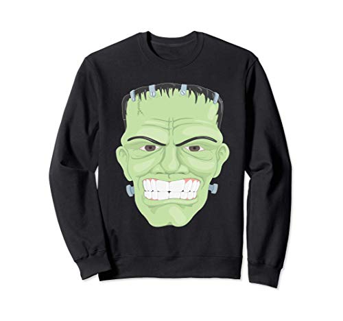 Disfraz de monstruo verde gruñido de cabeza de Frankenstein Sudadera