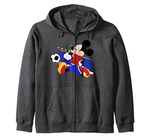 Disney Mickey Mouse Spain Soccer Uniform Portrait Sudadera con Capucha