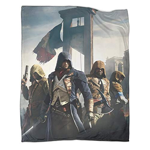 DRAGON VINES Assassin's Creed Unity Arno Dorian y la Hermandad Comedia Mantas para cama, sofá, picnic, viajes, camping, 130 x 180 cm