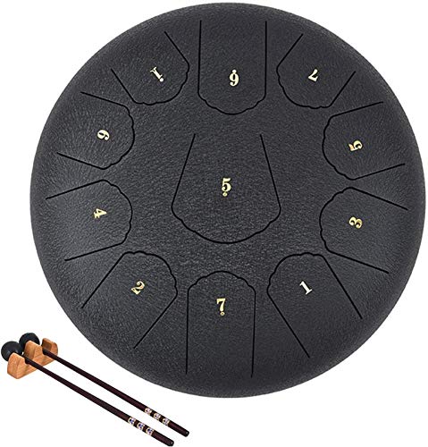 Drume Hand Panda Drum Tambor de Acero Tambor 11 Notas de 12 Pulgadas C Key Chakra Drum Percussion Instrumento con Bolsa, Libro de música y Mallets - Niños Principiantes Educación Musical Drume Hand Panda Drum Tambor de Acero Tambor 11 Notas de 12 Pulgadas C Key Chakra Drum Percussion Instrumento con Bolsa, Libro de música y Mallets - Niños Principiantes Educación Musical
