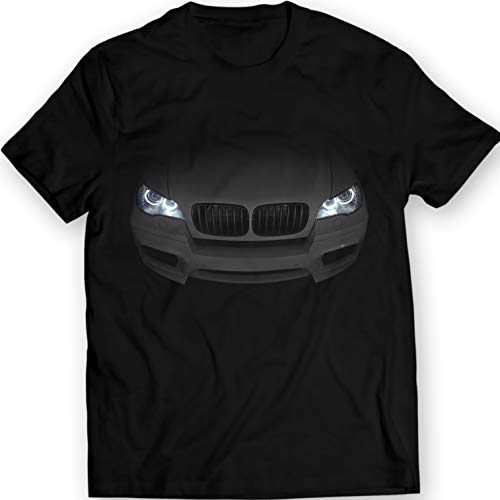 DTG Printing X5 E70 M Bimmer 2010-2013 Camiseta Faros Glow xDrive 100% Algodón (L, Negro)