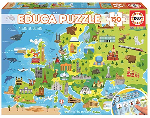 Educa- Mapa Europa Puzzle, 150 Piezas, Multicolor (18607)