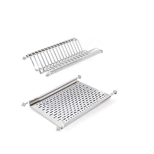 EMUCA - Escurridor de Platos y Vasos de Acero Inoxidable para Muebles de Cocina de Ancho 50 cm EMUCA - Escurridor de Platos y Vasos de Acero Inoxidable para Muebles de Cocina de Ancho 50 cm