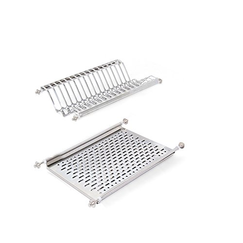 EMUCA - Escurridor de Platos y Vasos de Acero Inoxidable para Muebles de Cocina de Ancho 50 cm