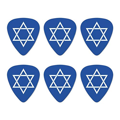 Estrella de David judío Israel religión antigua símbolo novedad púas de guitarra calibre mediano-juego de 6