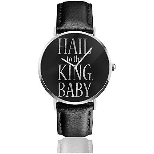 Evil Dead Hail to The King Baby Duke Nukem Relojes Reloj de Cuero de Cuarzo con Correa de Cuero Negro para Regalo de colección