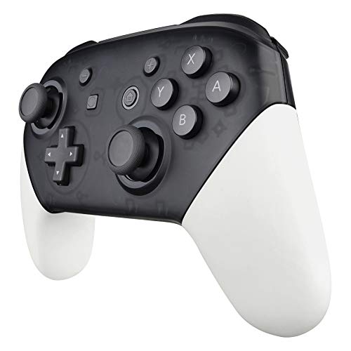 eXtremeRate Carcasa de Grip para Mando Nintendo Switch Pro Repuestos Grips de Reemplazo DIY Mangos Agarre Tacto Suave Placa de Asa Empuñadura para Mando Nintendo Switch Pro-No Incluye Control(Blanco)