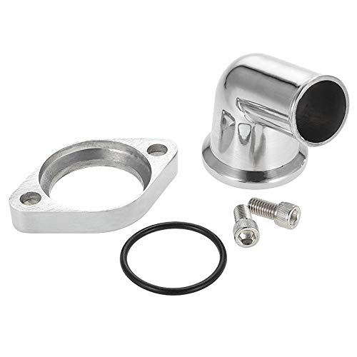FangFang El Nuevo Aluminio giratoria Agua-Cuello 15 Grados for ajustarse a la Chevrolet 327 350 454 396 (Color : Silver)