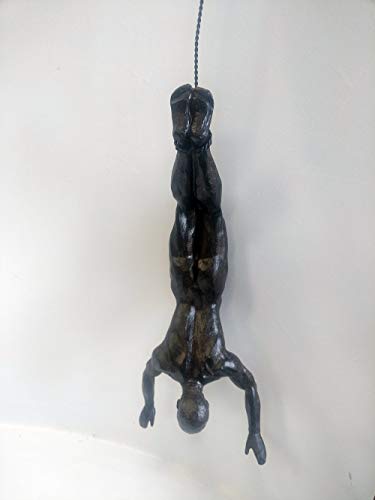 F&G Supplies Figura decorativa de resina y metal para colgar en forma de hombre saltando