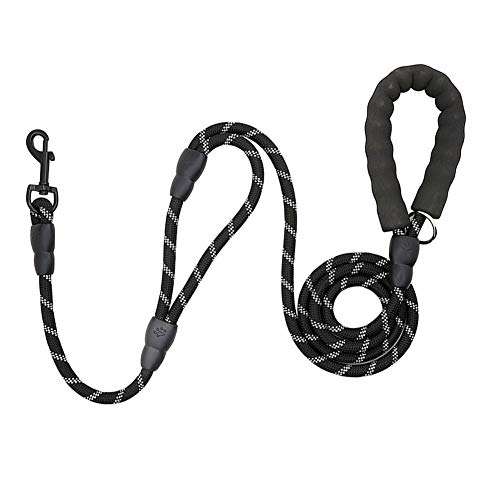 Fhodigogo Correa para Perro Correr 1.8M Correa de Cuerda con Mango Acolchado Doblepara Perros de Todos los Tamaños (Negro) Fhodigogo Correa para Perro Correr 1.8M Correa de Cuerda con Mango Acolchado Doblepara Perros de Todos los Tamaños (Negro)