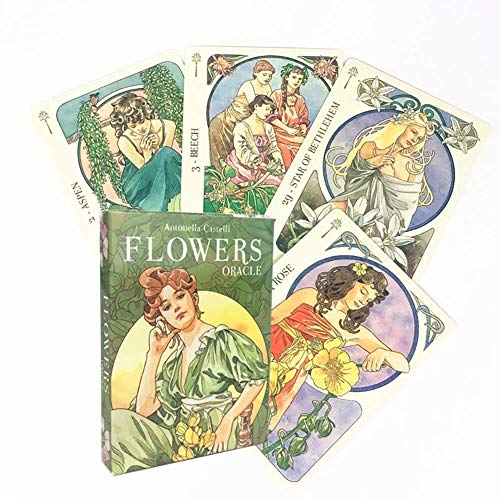 Flowers Oracle Tarot Cards Games Vivid English Version Tarjetas de Juego de Mesa de Mesa para Fiestas Familiares