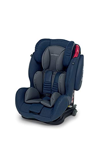 Foppapedretti Isodinamik, Silla de coche grupo 1/2/3 Isofix, desde los 9 meses hasta los 12 años aproximadamente, Azul